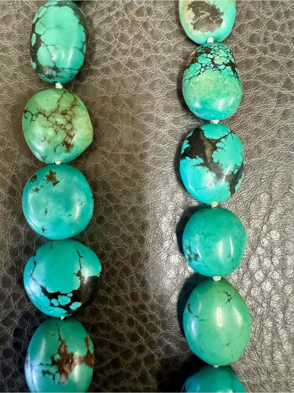 Turquoise Bead Necklace - Vibrant Blue-Green Statement - Picture 8 of 9